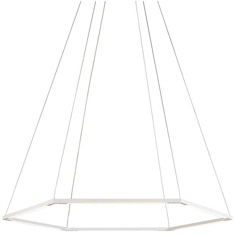 Image 2 Z-Bar Honeycomb 35 3/4 inch Wide Matte White LED Pendant Light