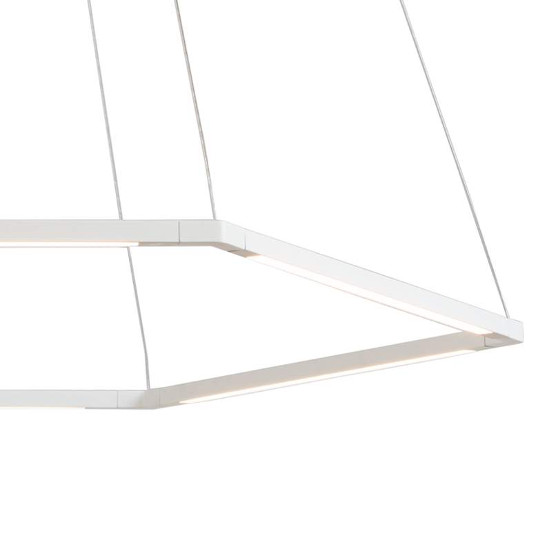 Image 3 Z-Bar Honeycomb 35 3/4" Wide Matte White LED Pendant Light more views