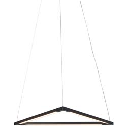 Z-Bar Triangle 18 1/2" Wide Matte Black LED Pendant Light
