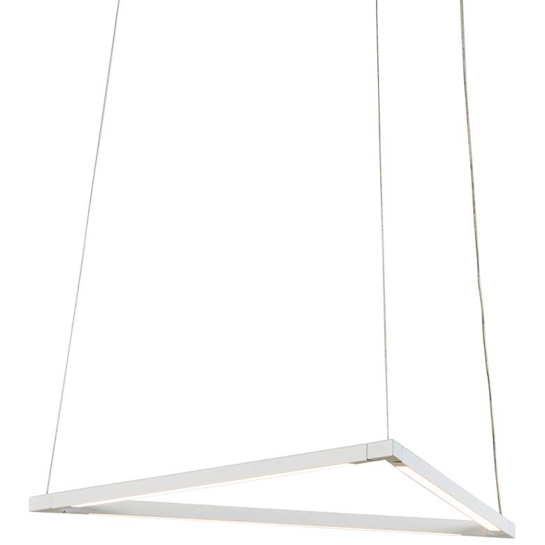 Image 2 Z-Bar Triangle 18 1/2 inch Wide Matte White LED Pendant Light