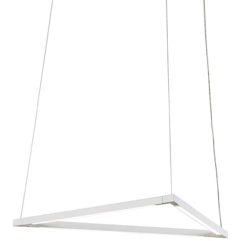 Image 2 Z-Bar Triangle 18 1/2" Wide Matte White LED Pendant Light