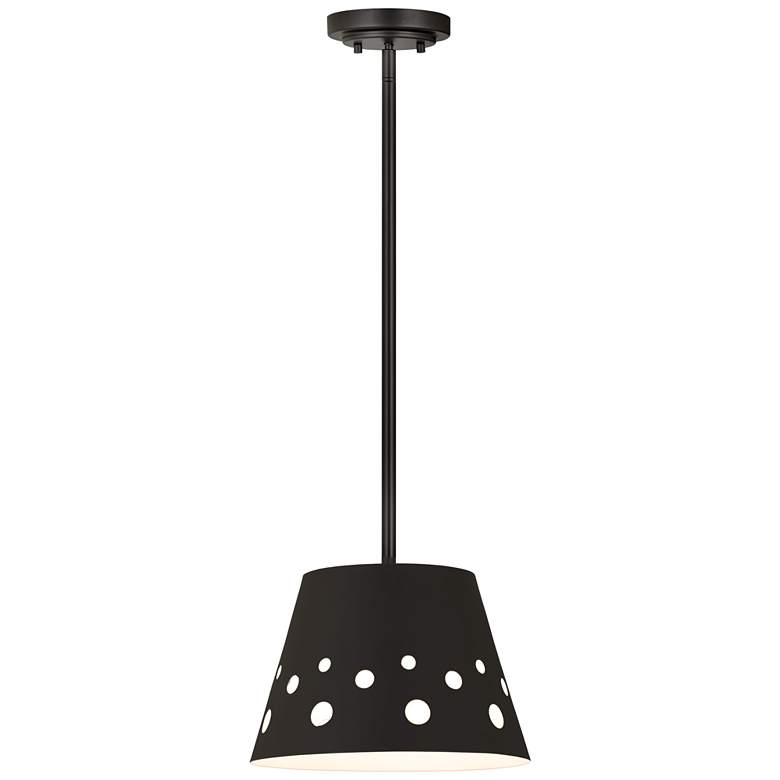Image 1 Z-Lite 1 Light Chandelier in Matte Black Finish