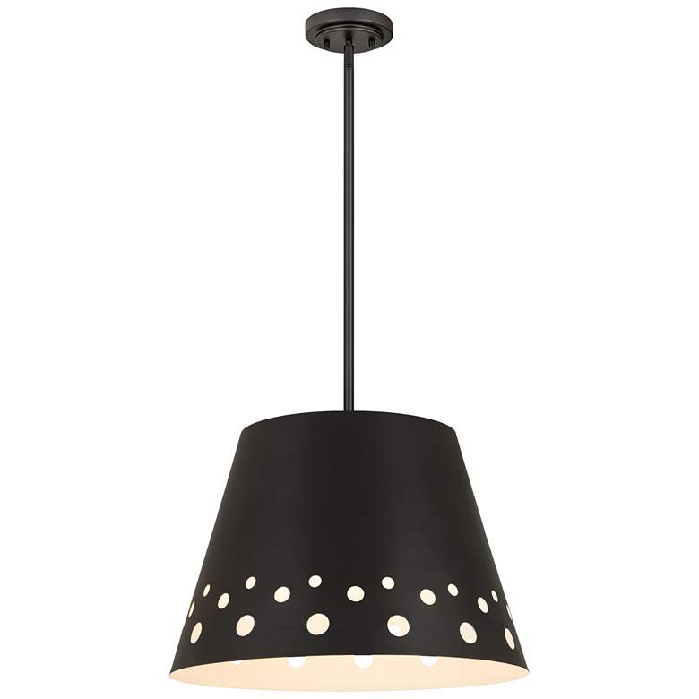 Image 1 Z-Lite 1 Light Chandelier in Matte Black Finish