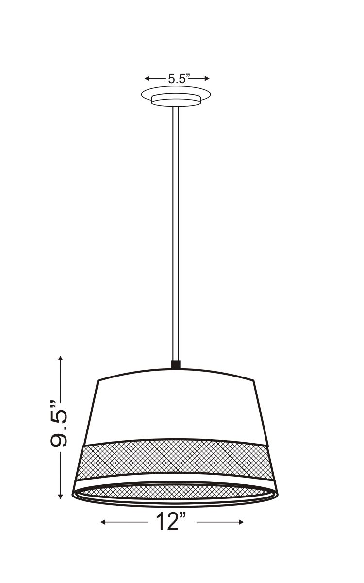 Z-Lite 1 Light Chandelier in Polished Nickel Finish