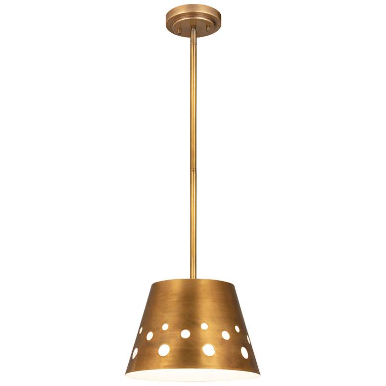 Image 1 Z-Lite 1 Light Chandelier in Rubbed Brass Finish