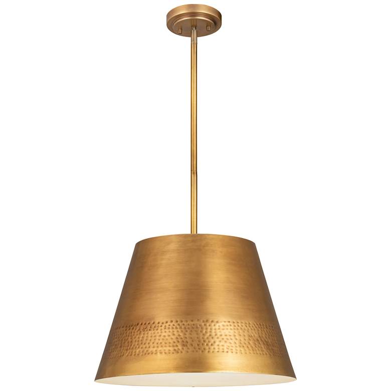 Image 1 Z-Lite 1 Light Chandelier in Rubbed Brass Finish