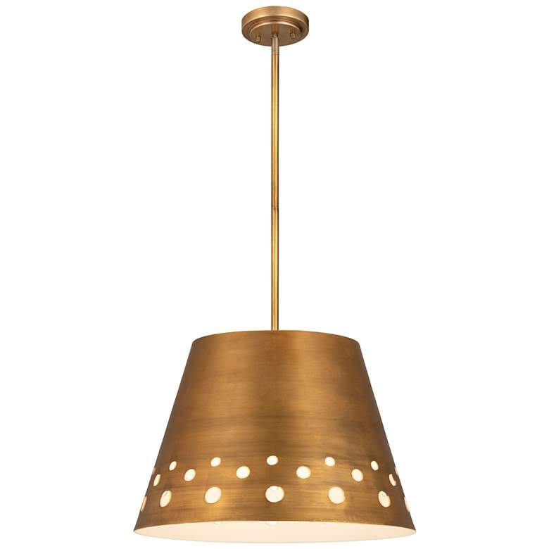 Image 1 Z-Lite 1 Light Chandelier in Rubbed Brass Finish