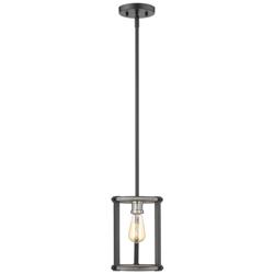 Z-Lite 1 Light Mini Pendant in Ashen Barnboard Finish