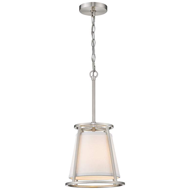 Image 1 Z-Lite 1 Light Mini Pendant in Brushed Nickel Finish