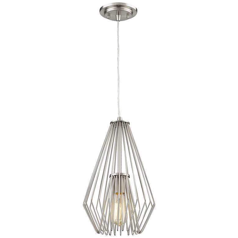 Image 1 Z-Lite 1 Light Mini Pendant in Brushed Nickel Finish