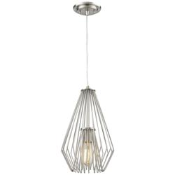 Z-Lite 1 Light Mini Pendant in Brushed Nickel Finish