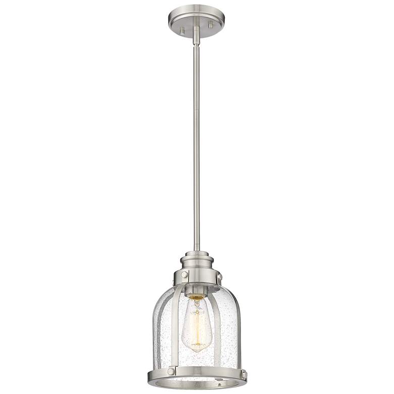 Image 1 Z-Lite 1 Light Mini Pendant in Brushed Nickel Finish
