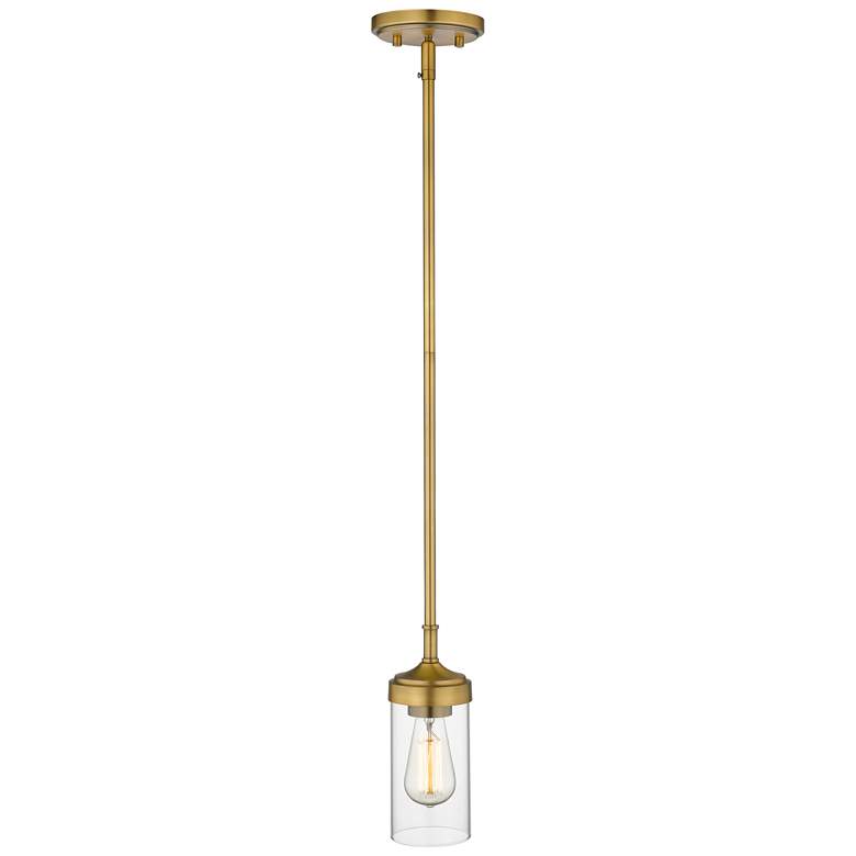Image 1 Z-Lite 1 Light Mini Pendant in Foundry Brass Finish