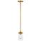 Z-Lite 1 Light Mini Pendant in Foundry Brass Finish