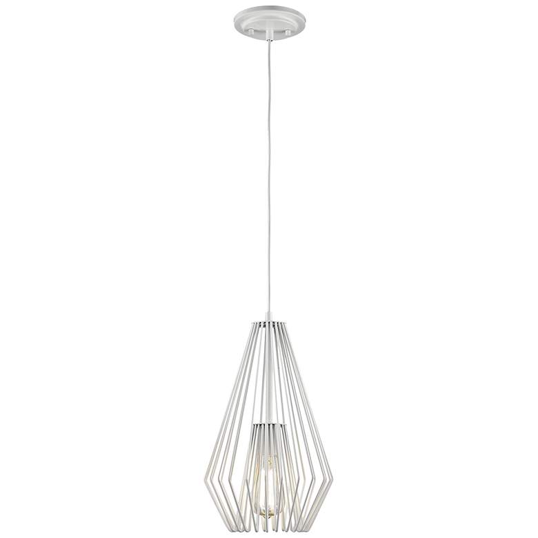 Image 1 Z-Lite 1 Light Mini Pendant in Gloss White Finish