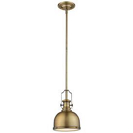 Image1 of Z-Lite 1 Light Mini Pendant in Heritage Brass Finish