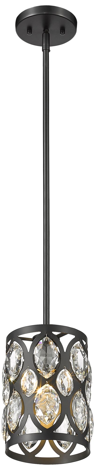 Image 3 Z-Lite 1 Light Mini Pendant in Matte Black Finish more views