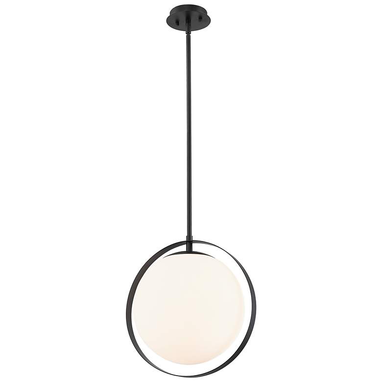 Image 1 Z-Lite 1 Light Mini Pendant in Matte Black Finish