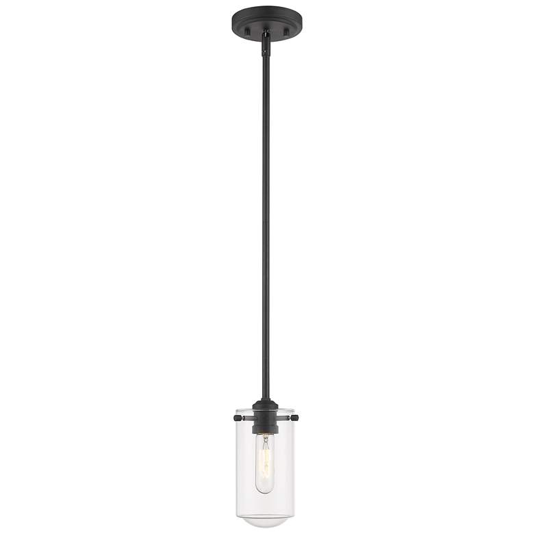 Image 1 Z-Lite 1 Light Mini Pendant in Matte Black Finish