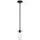 Z-Lite 1 Light Mini Pendant in Matte Black Finish