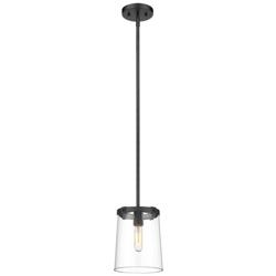 Z-Lite 1 Light Mini Pendant in Matte Black Finish