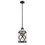4_Z-Lite 1 Light Mini Pendant in Matte Black + Olde Brass Finish more views