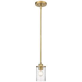 Image5 of Z-Lite 1 Light Mini Pendant in Olde Brass Finish more views