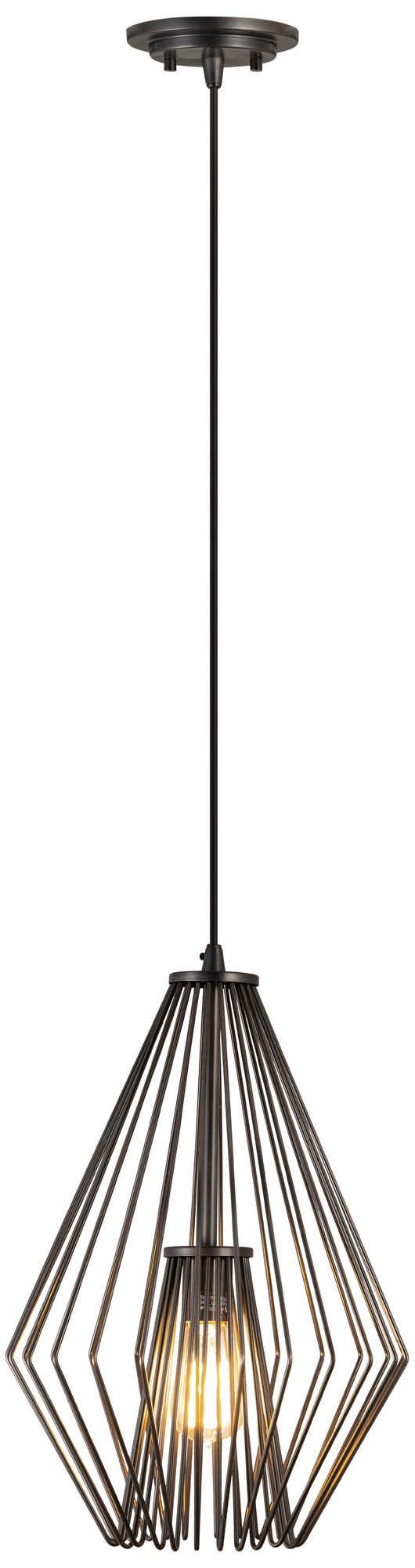 Z-Lite 1 Light Mini Pendant in Plated Bronze Finish