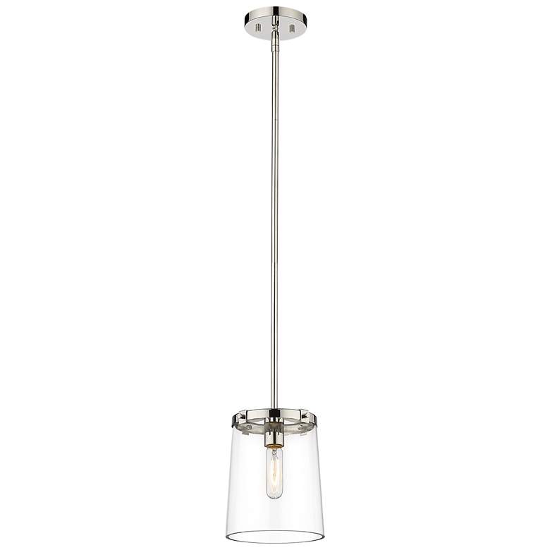 Image 1 Z-Lite 1 Light Mini Pendant in Polished Nickel Finish