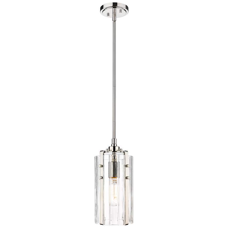 Image 1 Z-Lite 1 Light Mini Pendant in Polished Nickel Finish