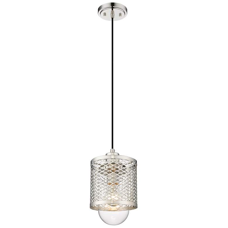 Image 1 Z-Lite 1 Light Mini Pendant in Polished Nickel Finish