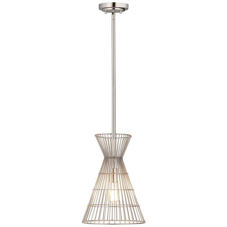 Image 1 Z-Lite 1 Light Mini Pendant in Polished Nickel Finish