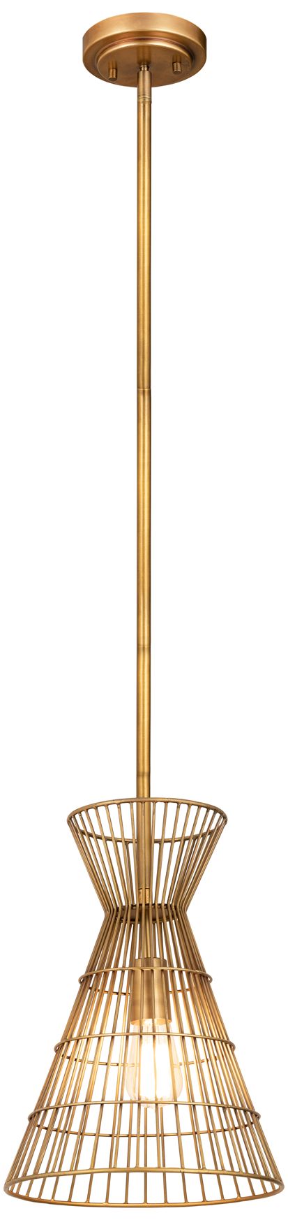 Image 3 Z-Lite 1 Light Mini Pendant in Rubbed Brass Finish more views