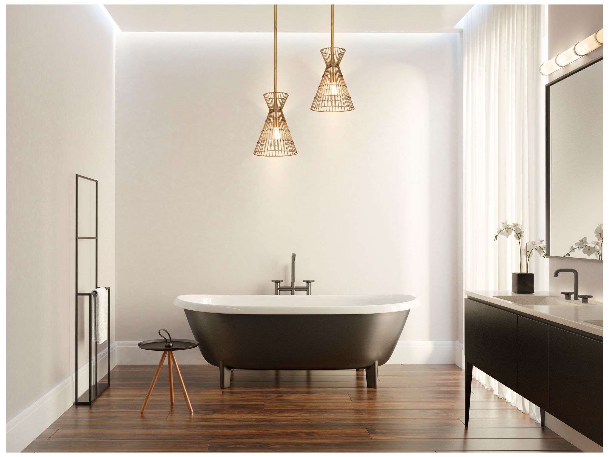 Z-Lite 1 Light Mini Pendant in Rubbed Brass Finish