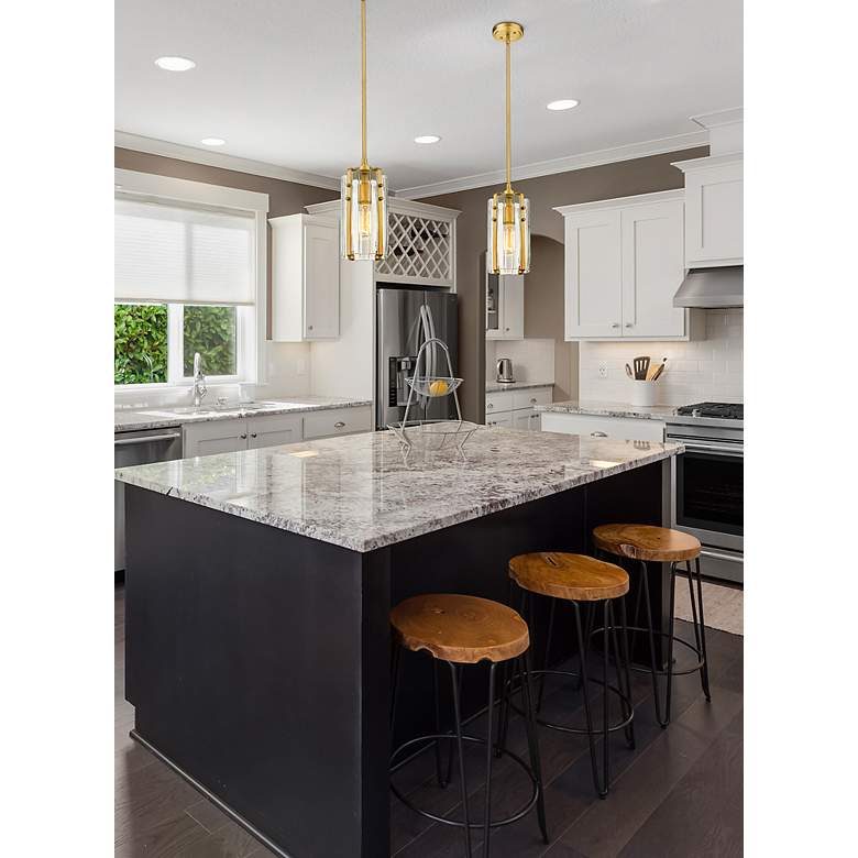 Image 3 Z-Lite 1 Light Mini Pendant in Rubbed Brass Finish more views
