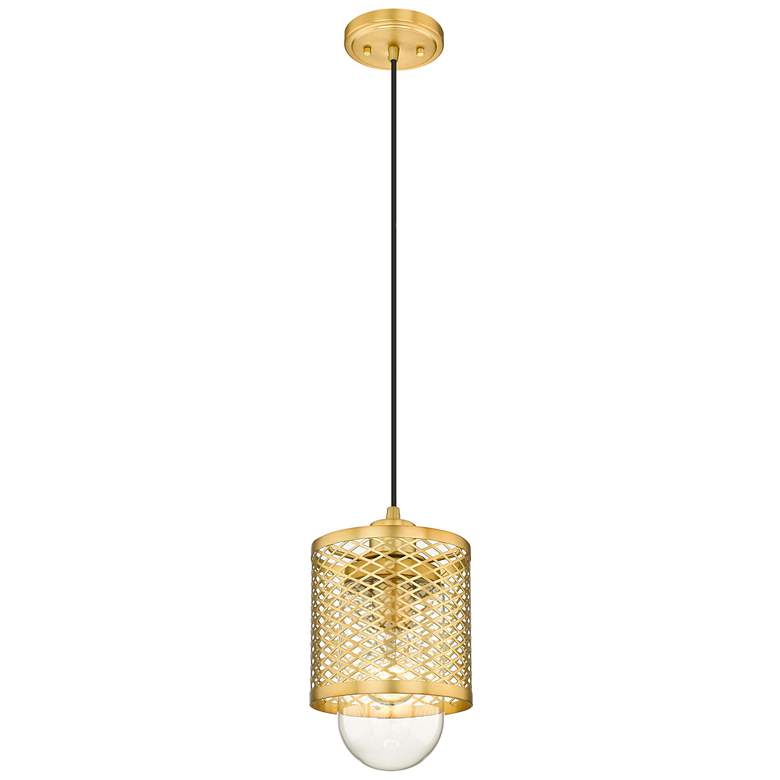 Image 1 Z-Lite 1 Light Mini Pendant in Rubbed Brass Finish