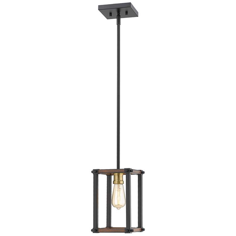 Image 1 Z-Lite 1 Light Mini Pendant in Rustic Mahogany Finish