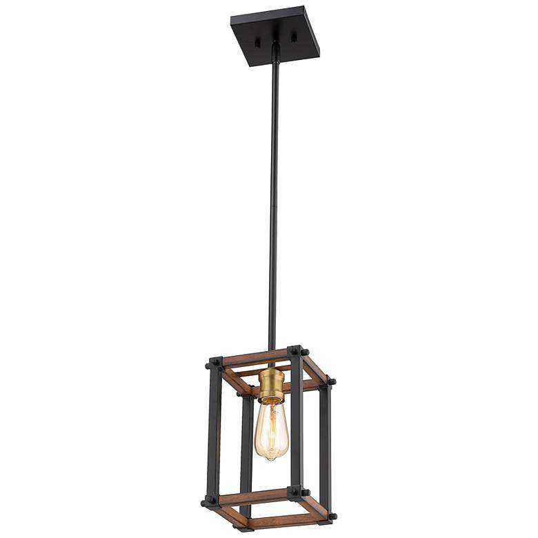 Image 3 Z-Lite 1 Light Mini Pendant in Rustic Mahogany Finish more views