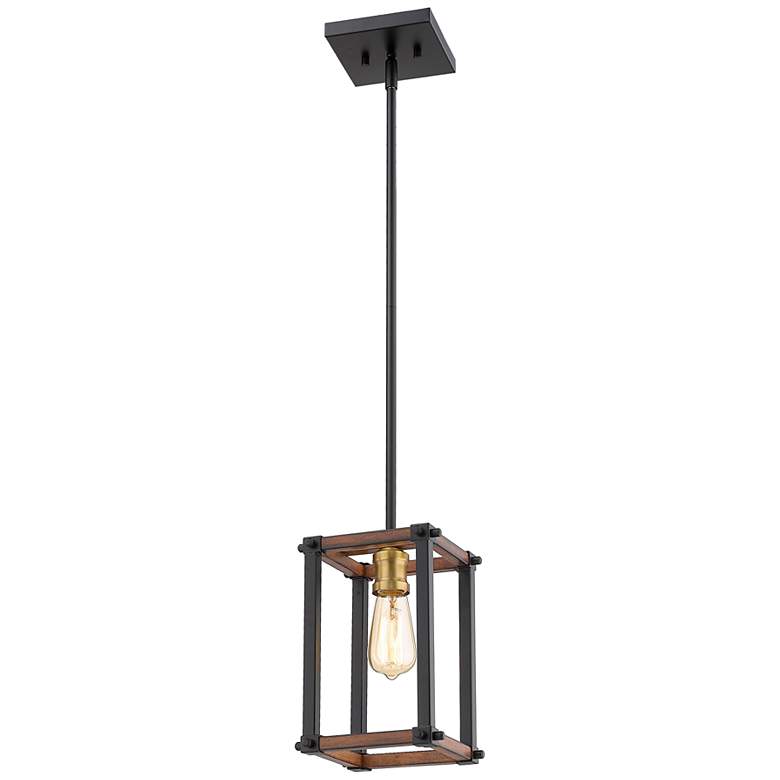 Image 4 Z-Lite 1 Light Mini Pendant in Rustic Mahogany Finish more views