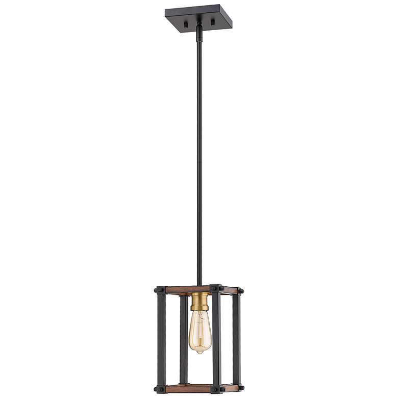 Image 6 Z-Lite 1 Light Mini Pendant in Rustic Mahogany Finish more views
