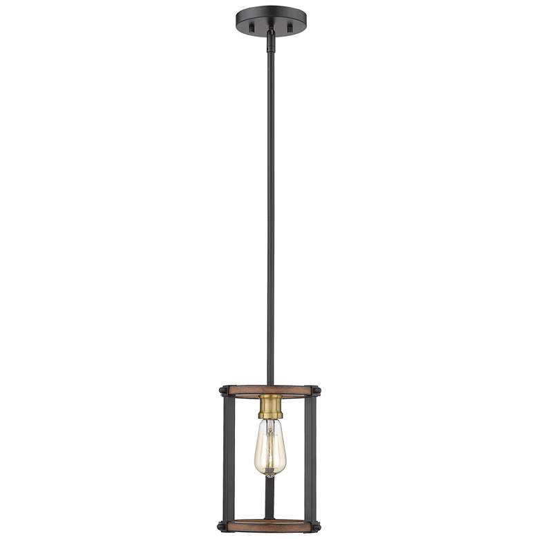 Image 1 Z-Lite 1 Light Mini Pendant in Rustic Mahogany Finish