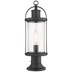 Z-Lite 1 Light Outdoor Pier Mounted Fixture in Black Finish