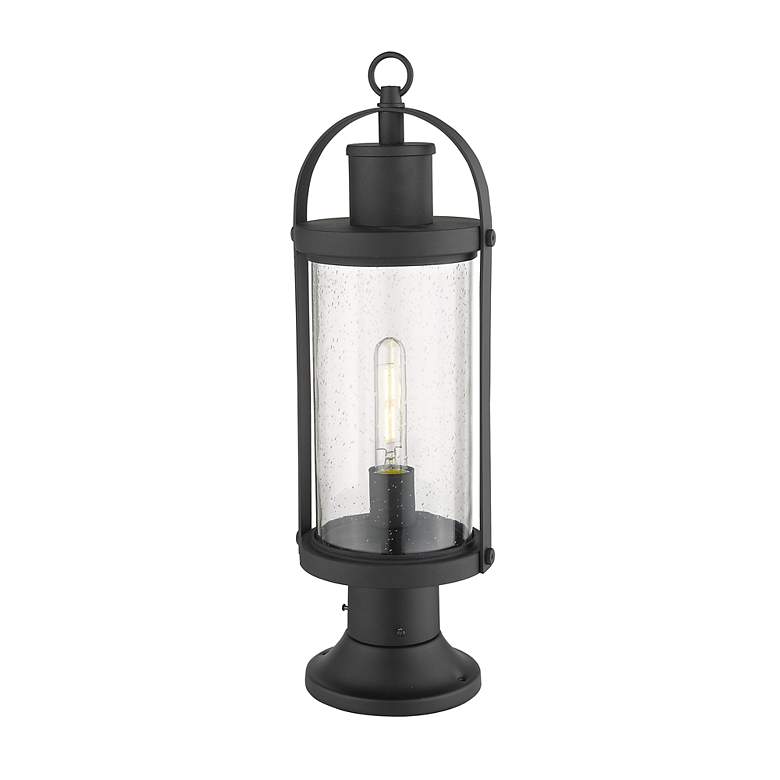 Image 2 Z-Lite 1 Light Outdoor Pier Mounted Fixture in Black Finish more views