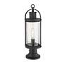 2_Z-Lite 1 Light Outdoor Pier Mounted Fixture in Black Finish more views
