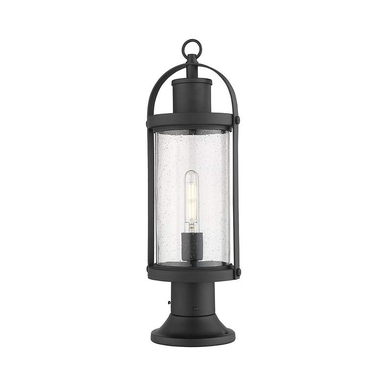 Image 4 Z-Lite 1 Light Outdoor Pier Mounted Fixture in Black Finish more views