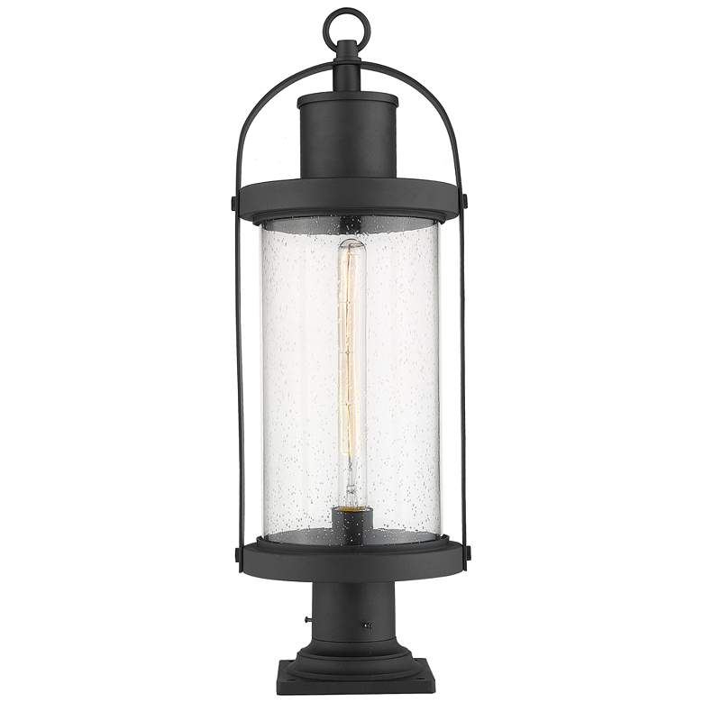 Image 1 Z-Lite 1 Light Outdoor Pier Mounted Fixture in Black Finish