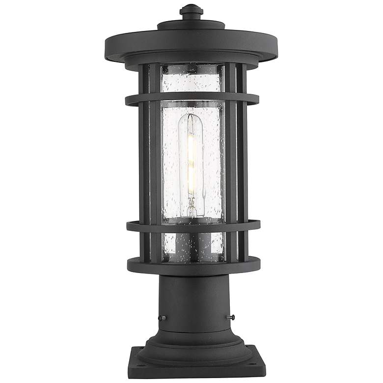 Image 1 Z-Lite 1 Light Outdoor Pier Mounted Fixture in Black Finish