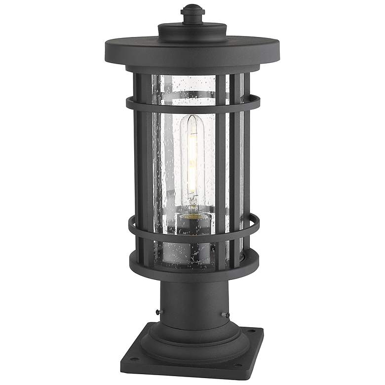 Image 3 Z-Lite 1 Light Outdoor Pier Mounted Fixture in Black Finish more views