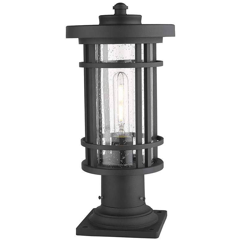 Image 4 Z-Lite 1 Light Outdoor Pier Mounted Fixture in Black Finish more views