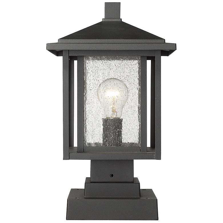 Image 4 Z-Lite 1 Light Outdoor Pier Mounted Fixture in Black Finish more views